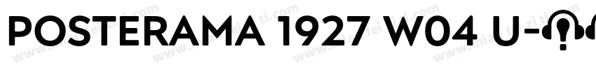 Posterama 1927 W04 U字体转换